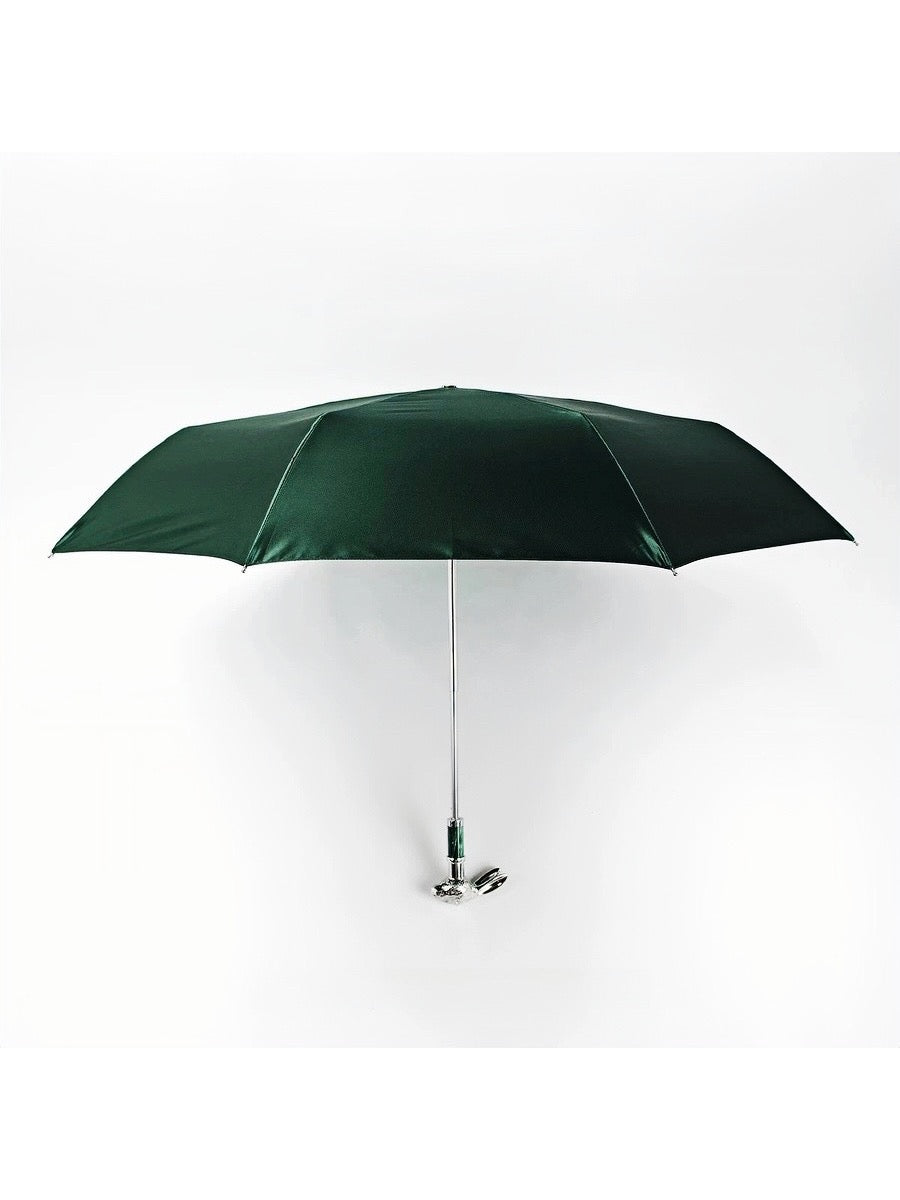 Florence Green Bunny Umbrella with Sculpted Zinc Handle and UV Protection - Chic Chambers