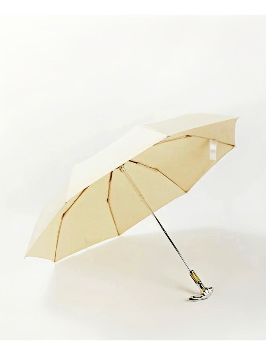 Florence Green Bunny Umbrella with Sculpted Zinc Handle and UV Protection - Chic Chambers