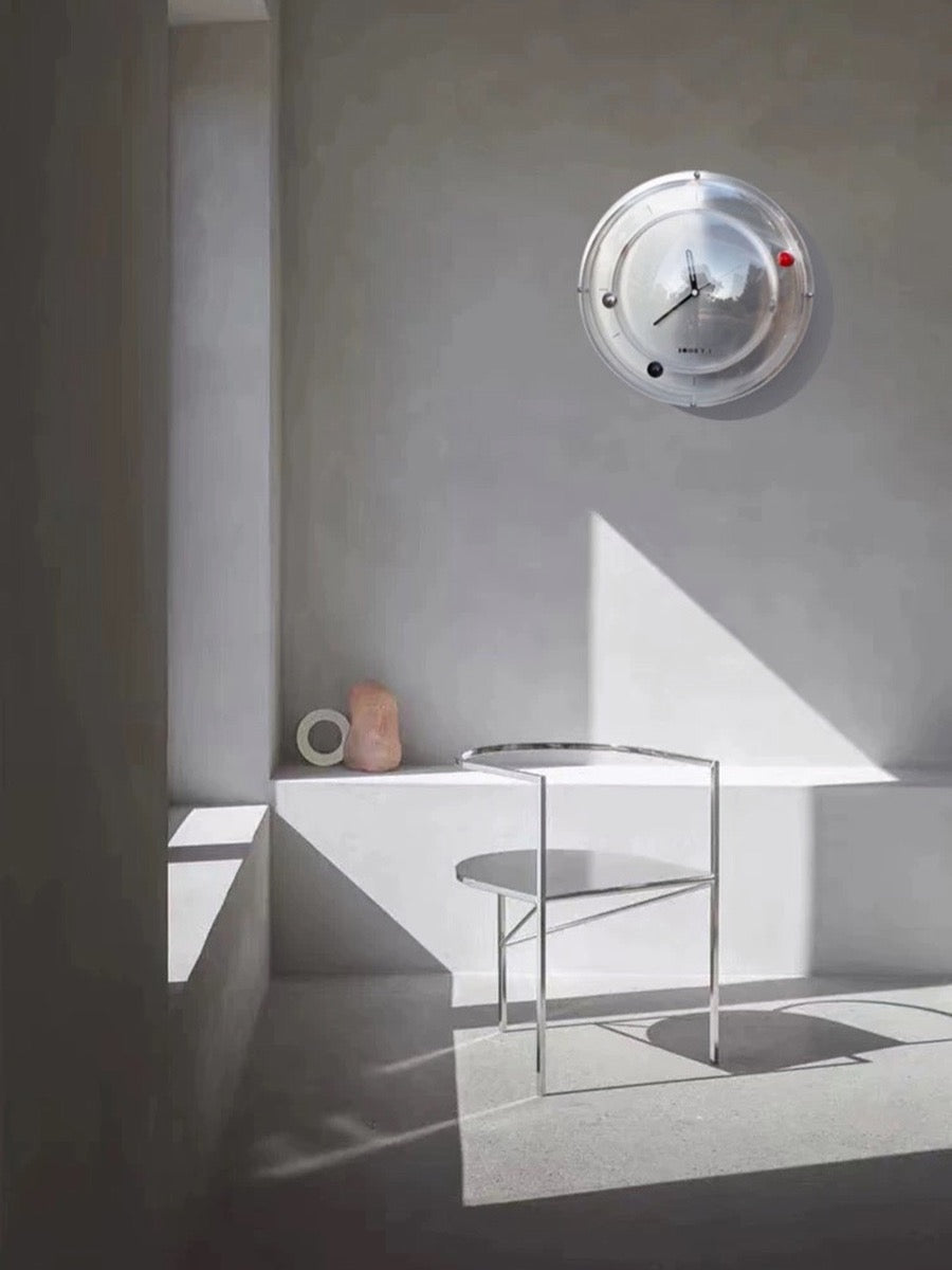 Space Inspired Clock with Semi-Spherical Design and Mirror Finish - Chic Chambers