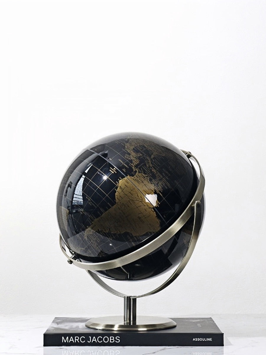 Black and Gold Globe Modern Metal Artistic Decorative Globe - Chic Chambers