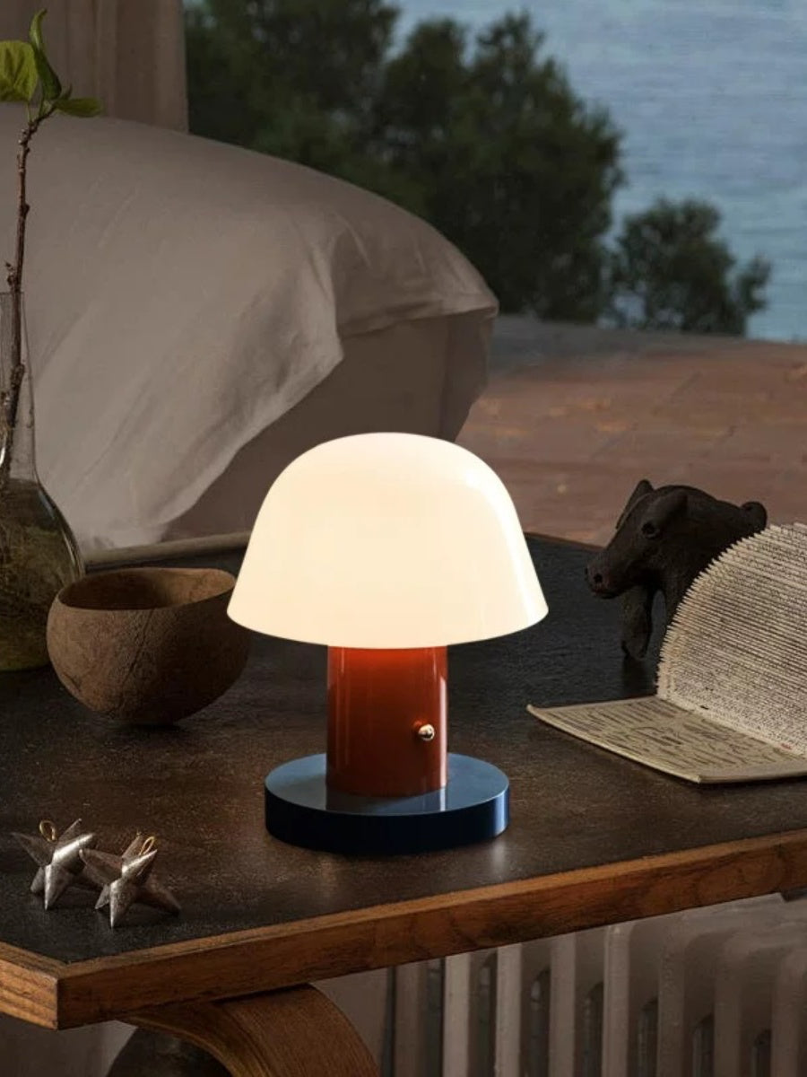 Portable Cordless Mushroom Table Lamp