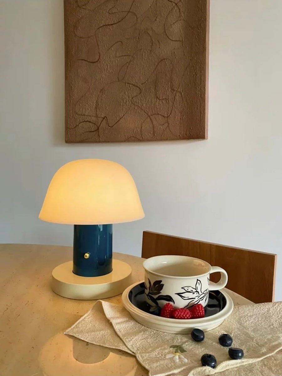 Portable Cordless Mushroom Table Lamp