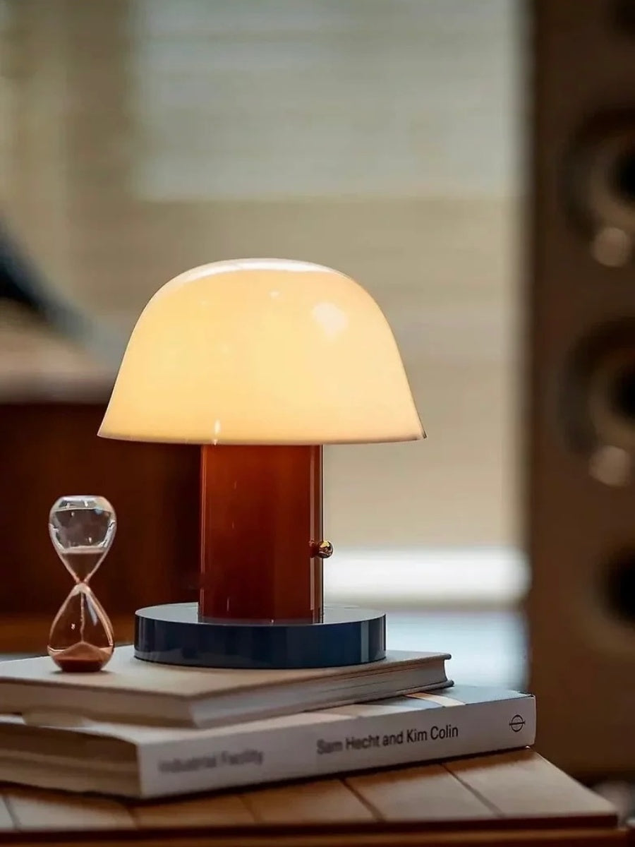 Portable Cordless Mushroom Table Lamp