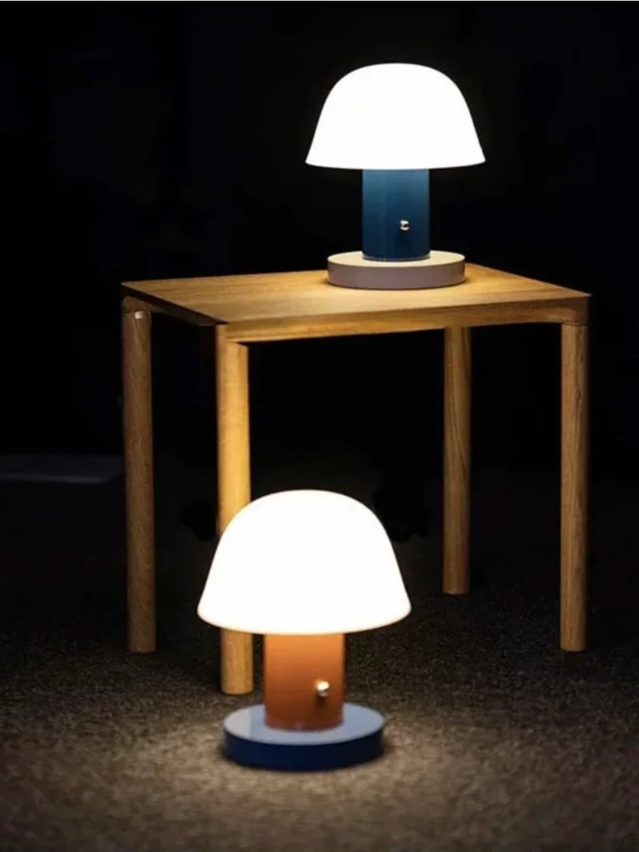 Portable Cordless Mushroom Table Lamp