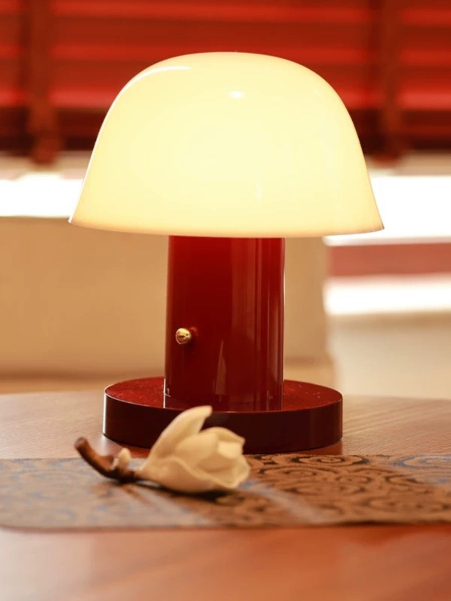 Portable Cordless Mushroom Table Lamp