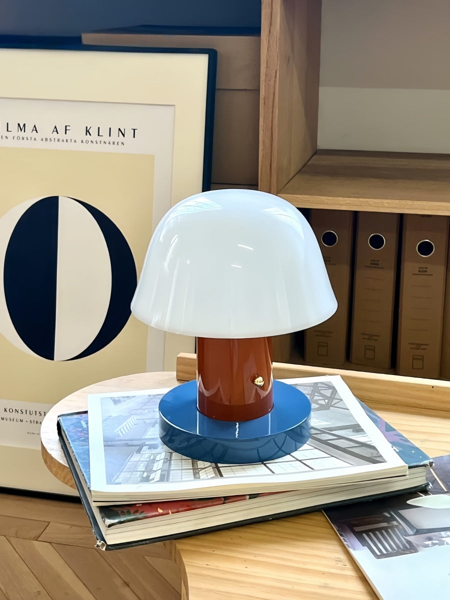 Portable Cordless Mushroom Table Lamp