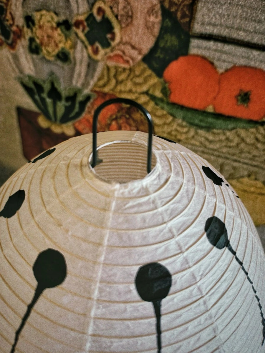 Japanese Ink Dot Paper Lantern Table Lamp