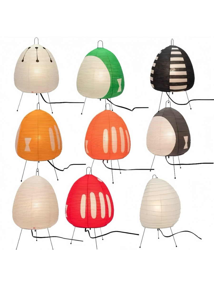 Japanese Ink Dot Paper Lantern Table Lamp