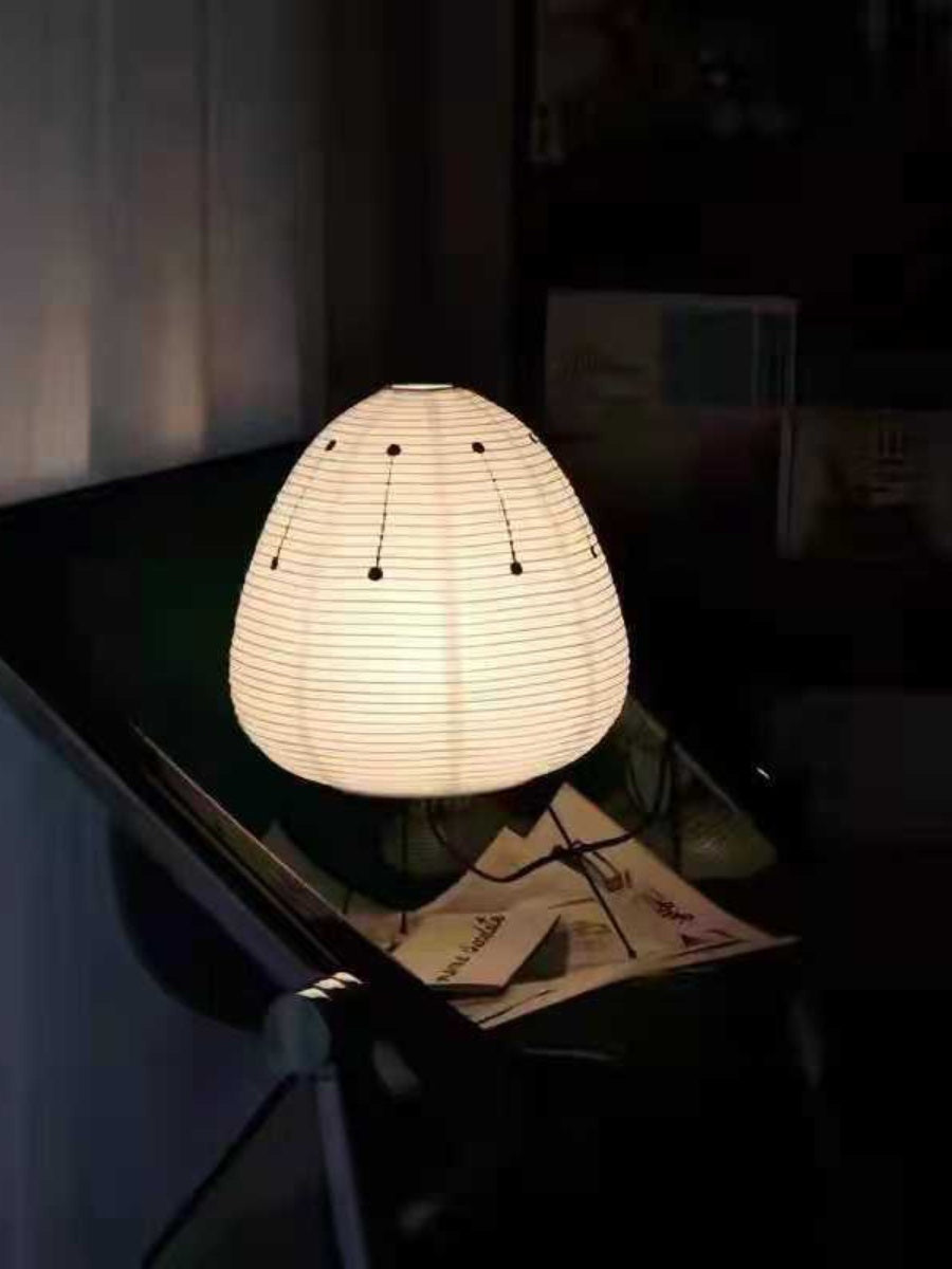 Japanese Ink Dot Paper Lantern Table Lamp