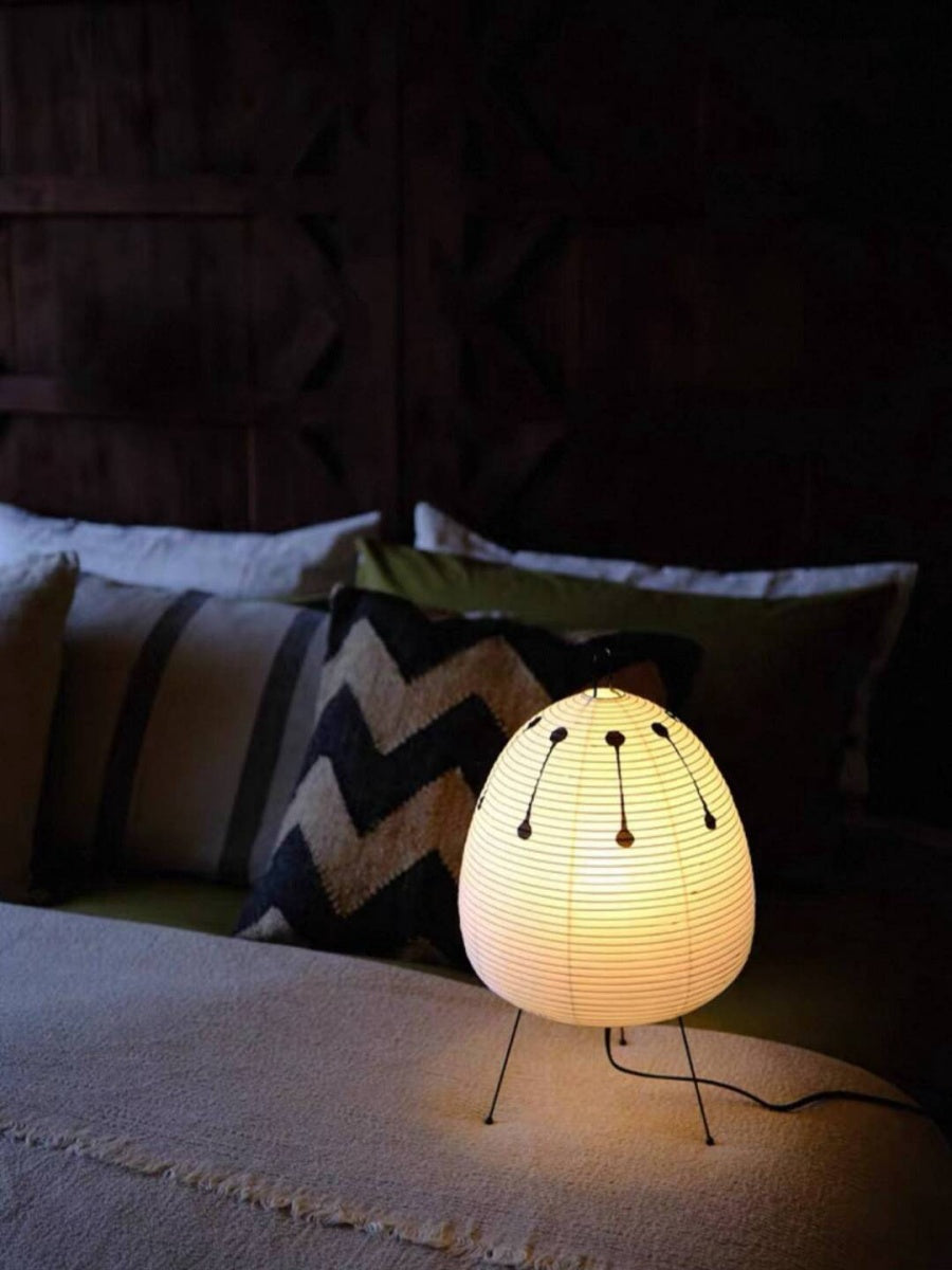 Japanese Ink Dot Paper Lantern Table Lamp