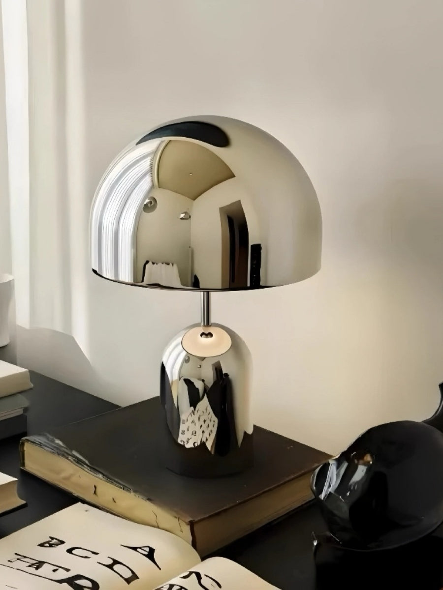 Nordic Minimalist Mushroom Table Lamp Touch Control, USB Rechargeable, Metallic Finishes