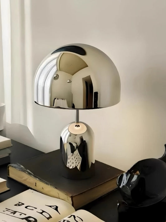 Nordic Minimalist Mushroom Table Lamp Touch Control, USB Rechargeable, Metallic Finishes