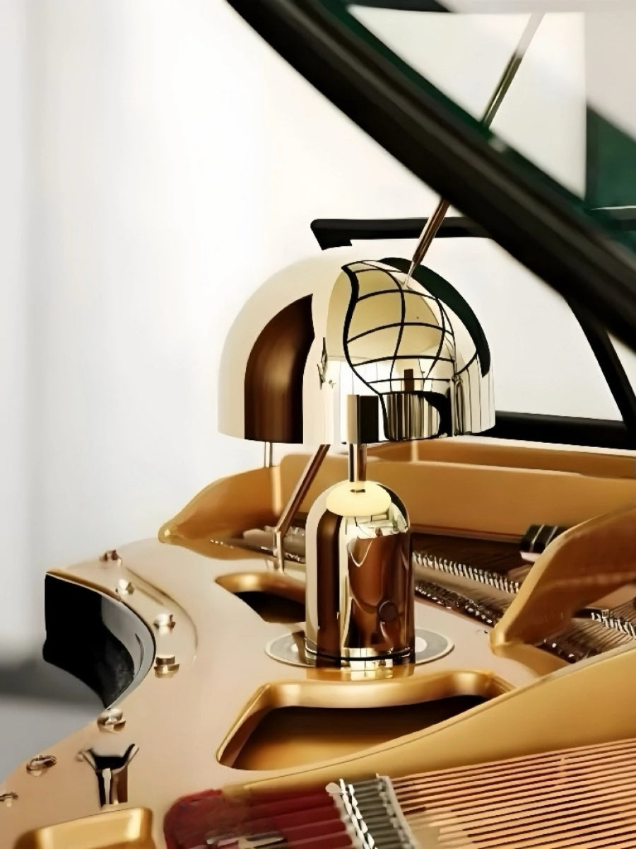 Nordic Minimalist Mushroom Table Lamp Touch Control, USB Rechargeable, Metallic Finishes