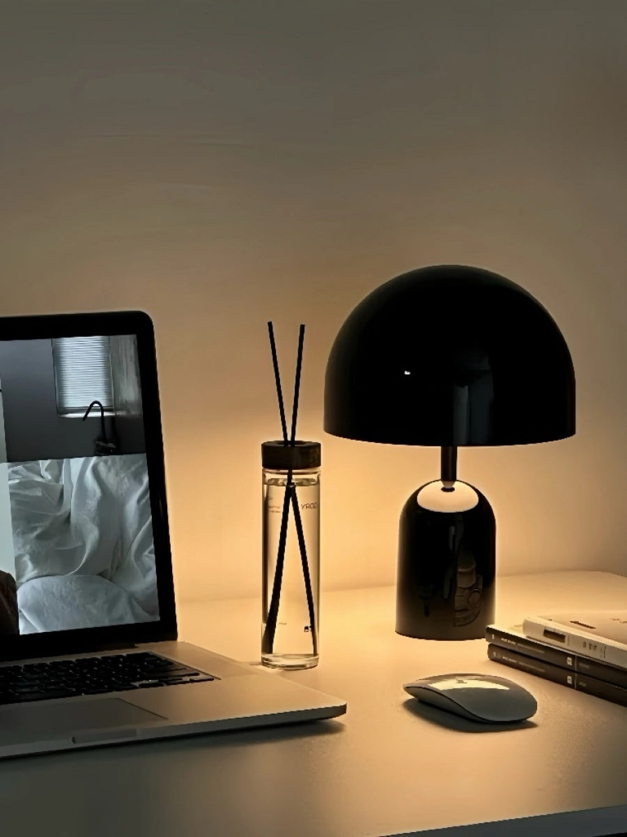 Nordic Minimalist Mushroom Table Lamp Touch Control, USB Rechargeable, Metallic Finishes