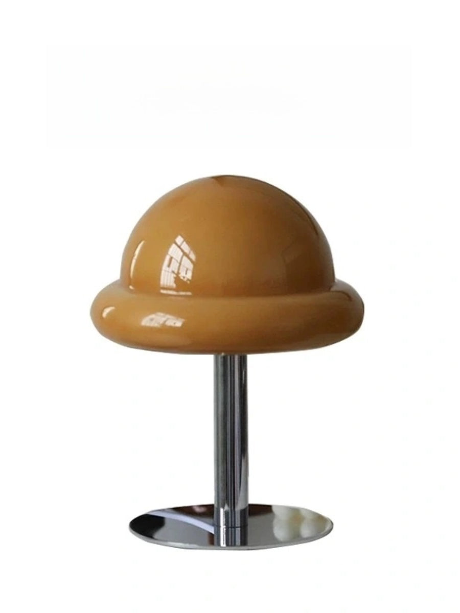 Nordic Glass Mushroom Lamp – USB Powered, Minimalist Bedside Table Light