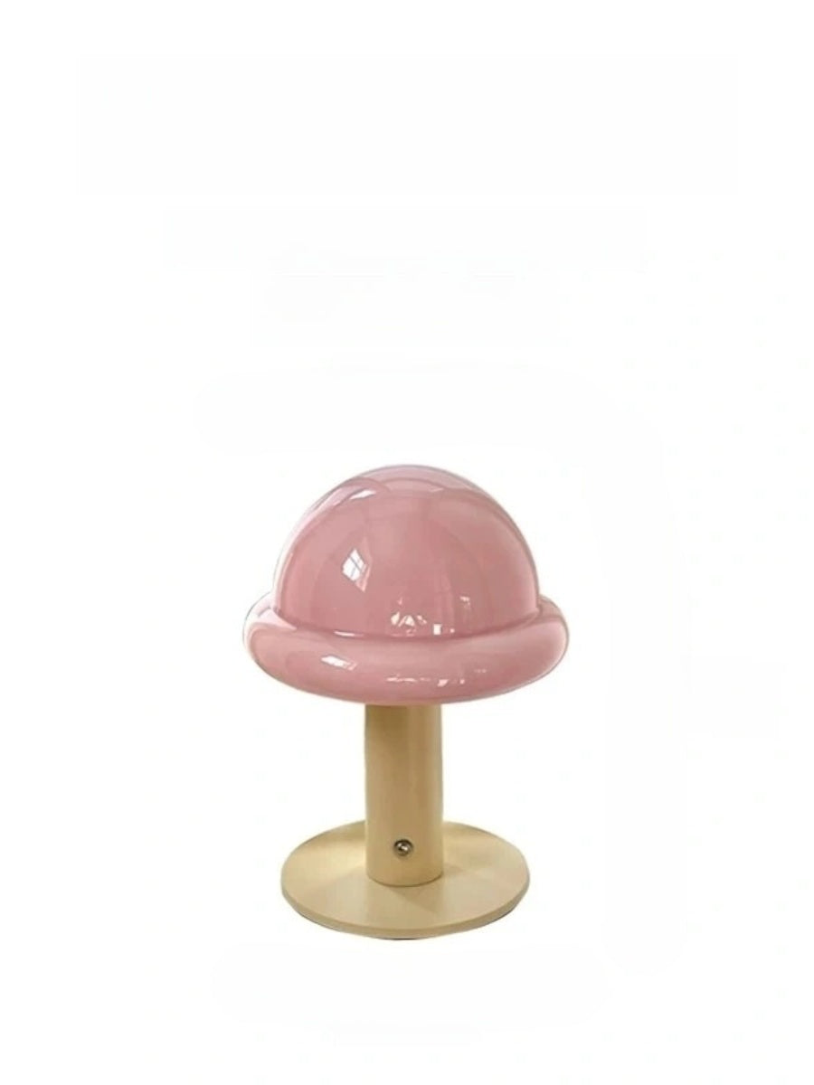 Danish Glass Mushroom Lamp – USB Rechargeable, Soft Glow Nordic Table Light