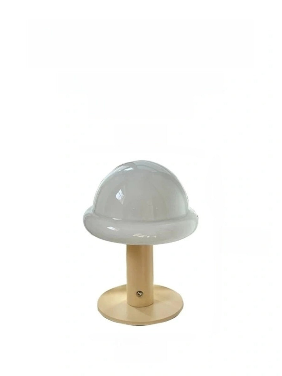Danish Glass Mushroom Lamp – USB Rechargeable, Soft Glow Nordic Table Light