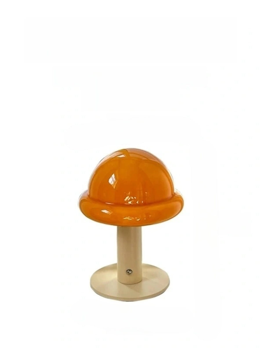 Danish Glass Mushroom Lamp – USB Rechargeable, Soft Glow Nordic Table Light