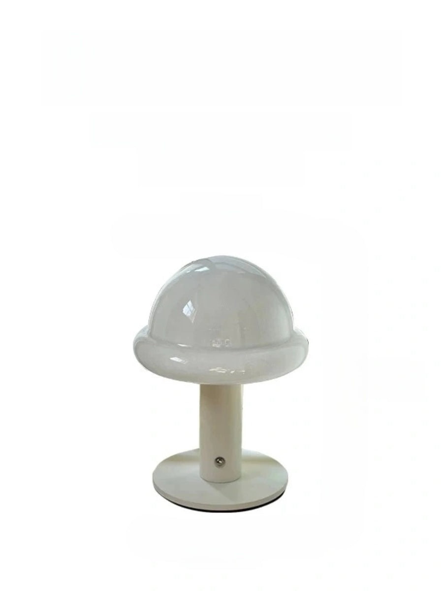 Danish Glass Mushroom Lamp – USB Rechargeable, Soft Glow Nordic Table Light