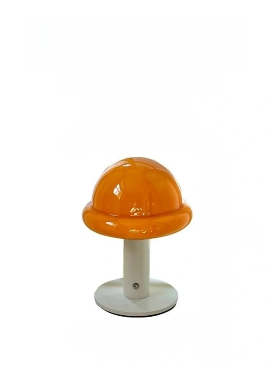 Danish Glass Mushroom Lamp – USB Rechargeable, Soft Glow Nordic Table Light