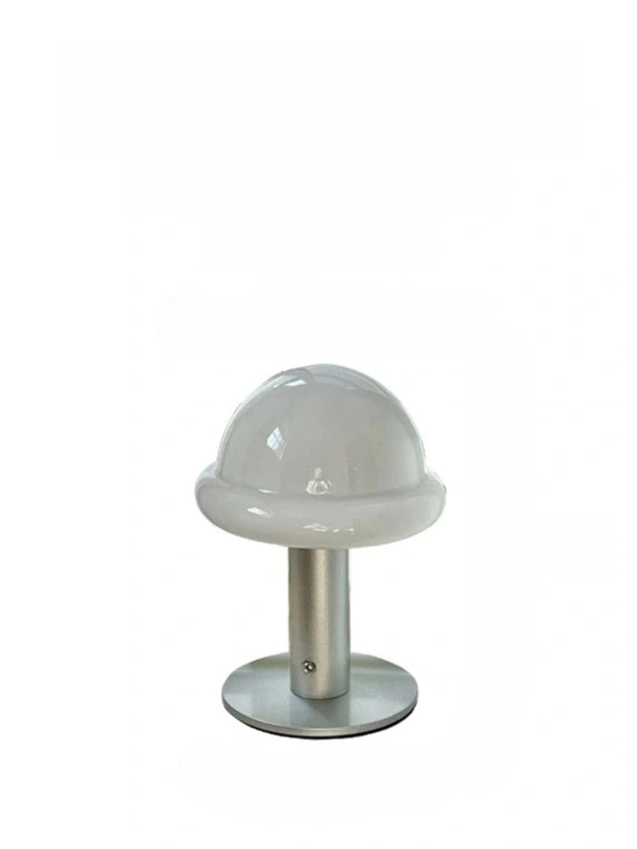 Danish Glass Mushroom Lamp – USB Rechargeable, Soft Glow Nordic Table Light
