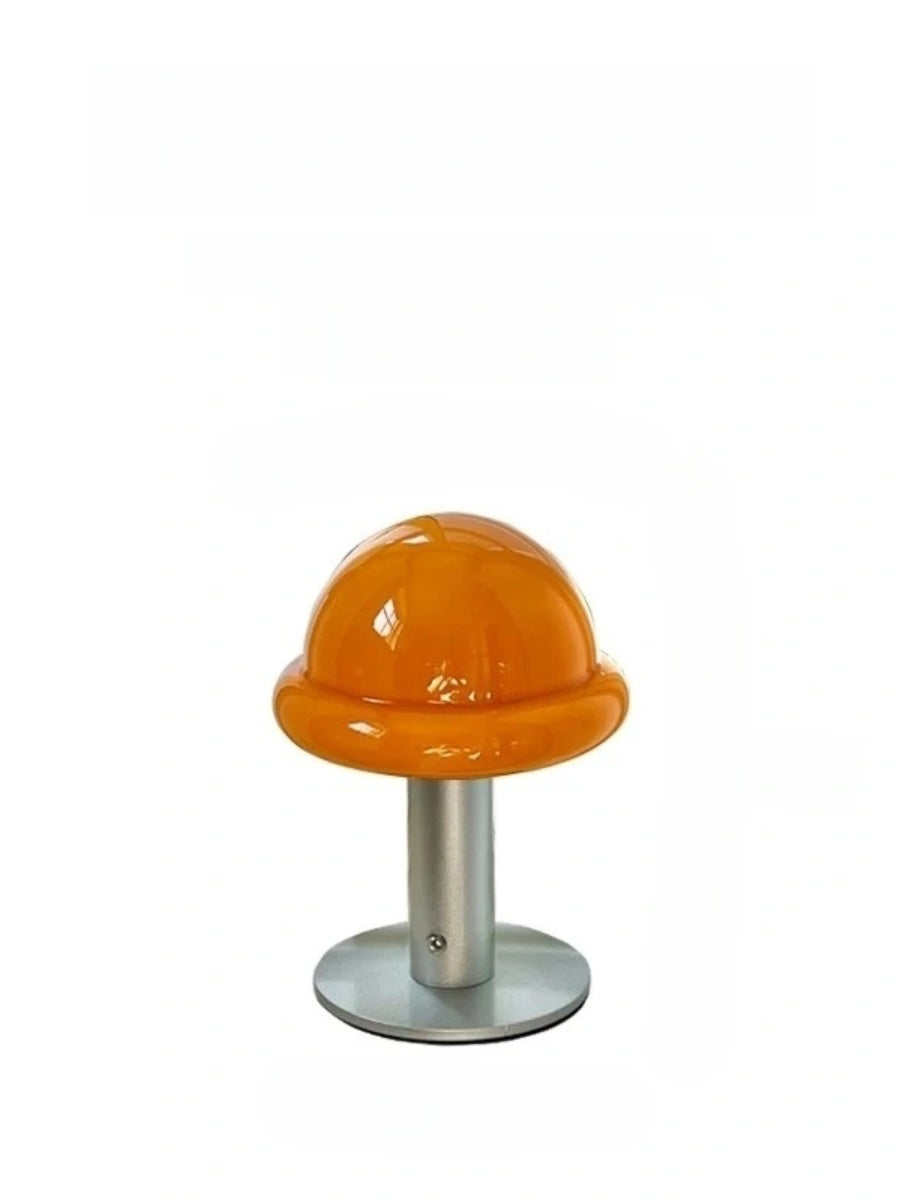 Danish Glass Mushroom Lamp – USB Rechargeable, Soft Glow Nordic Table Light