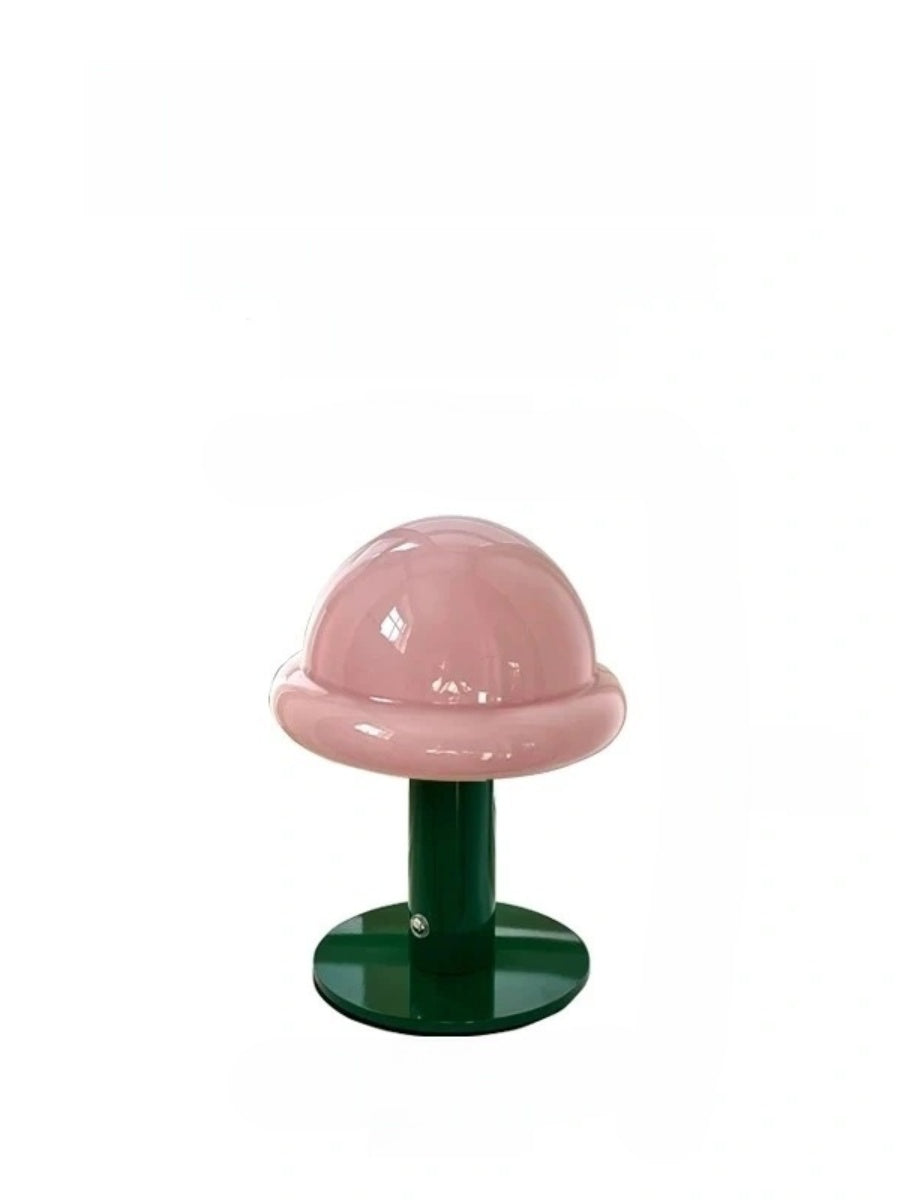 Danish Glass Mushroom Lamp – USB Rechargeable, Soft Glow Nordic Table Light