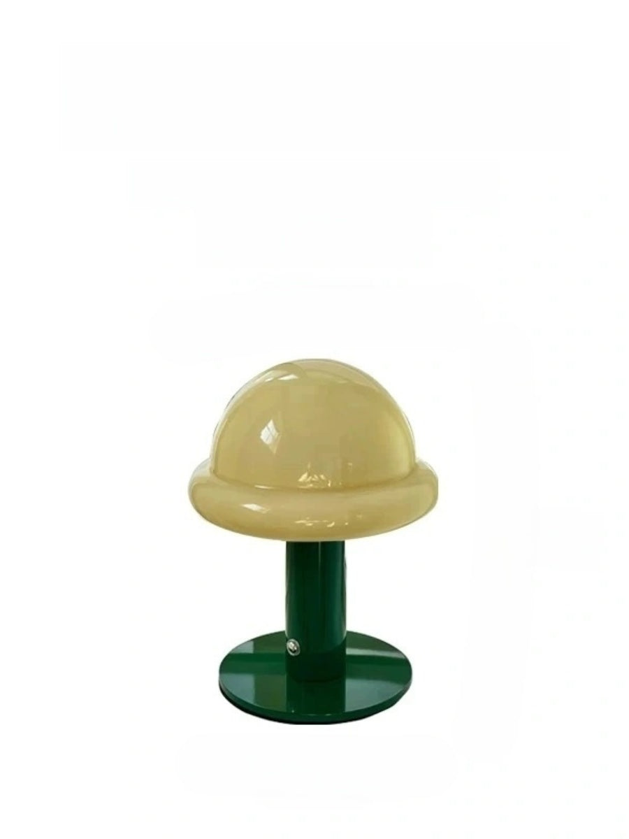 Danish Glass Mushroom Lamp – USB Rechargeable, Soft Glow Nordic Table Light