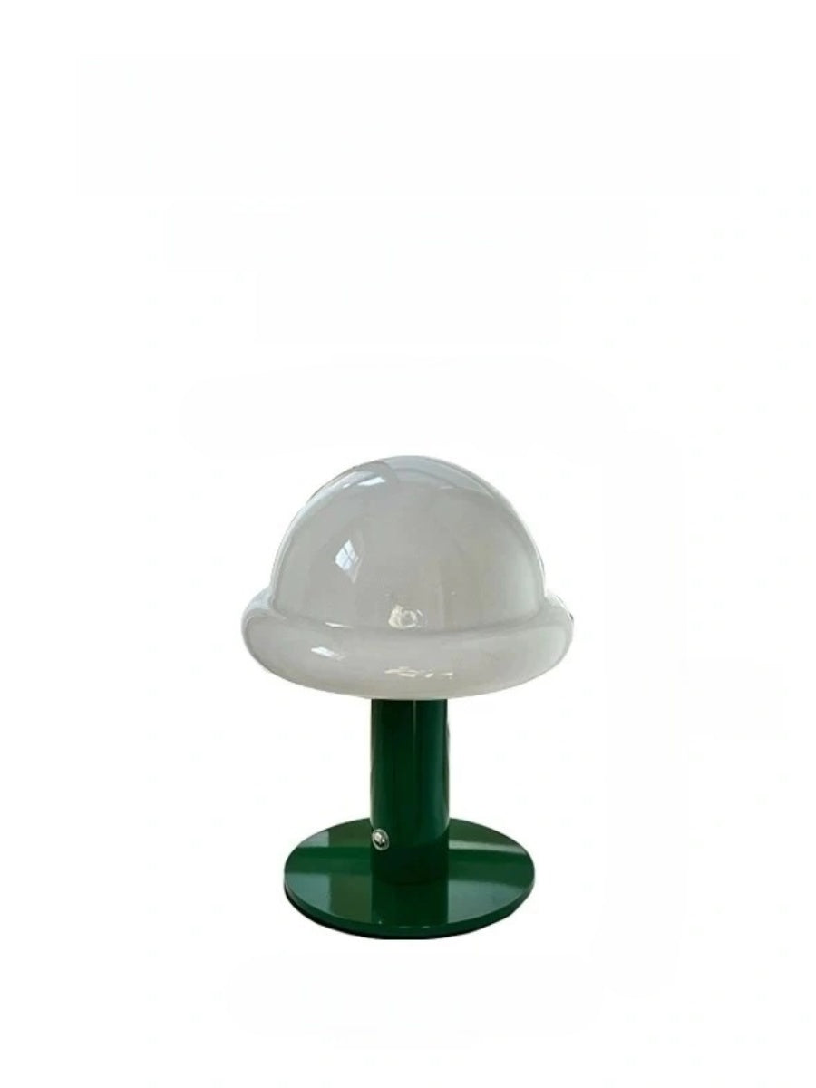 Danish Glass Mushroom Lamp – USB Rechargeable, Soft Glow Nordic Table Light