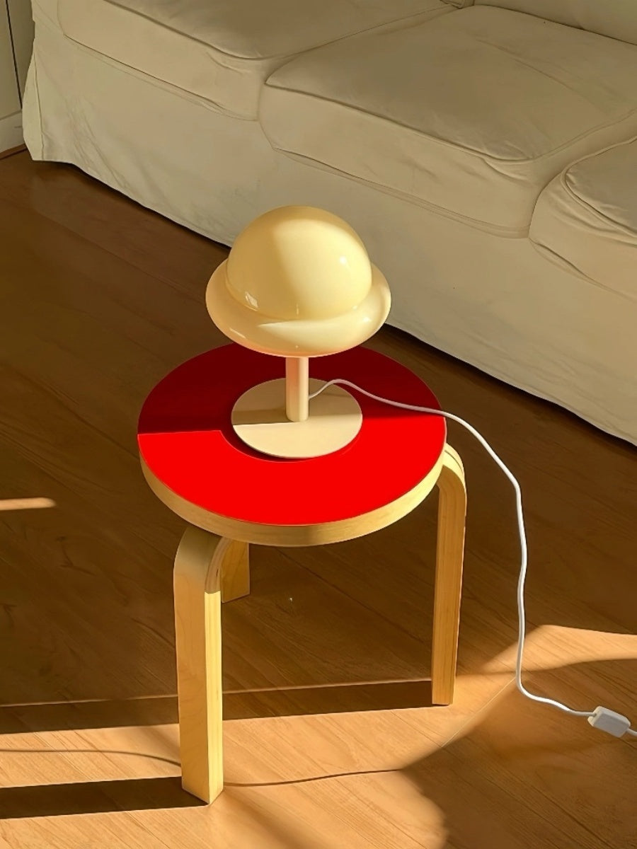 Nordic Glass Mushroom Lamp – USB Powered, Minimalist Bedside Table Light