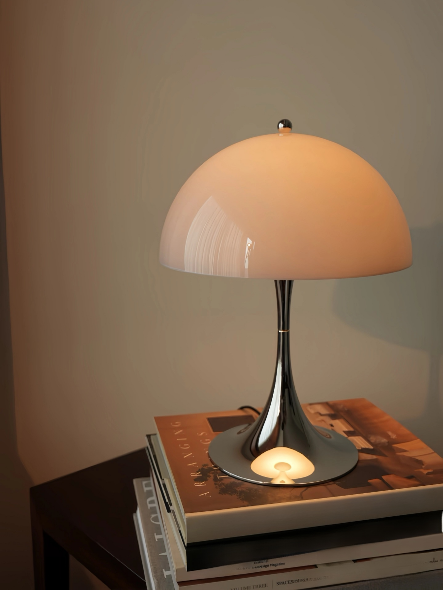 Danish Mushroom Table Lamp – USB Rechargeable, Nordic Minimalist Bedside Light