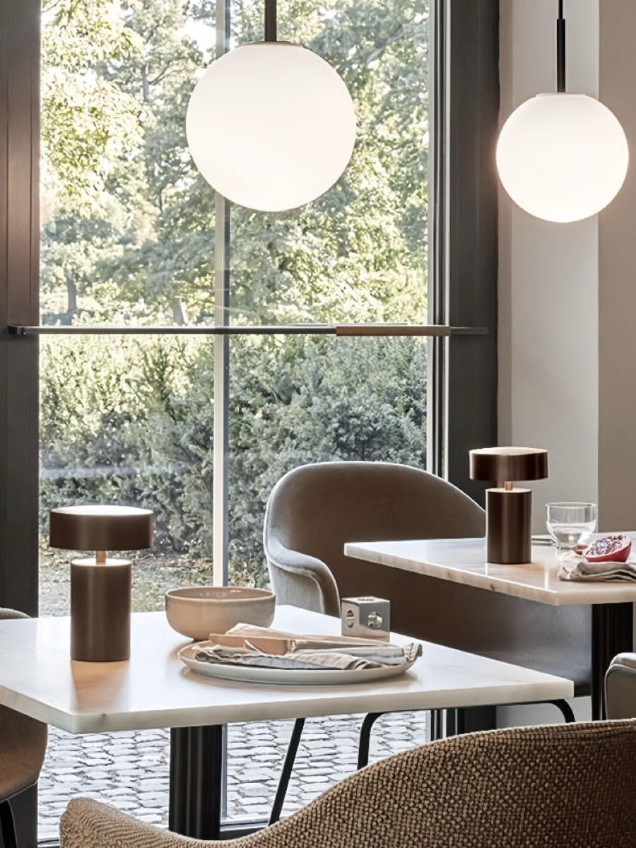 Danish Column Table Lamp – Wireless, Portable, Touch Control, Adjustable Brightness