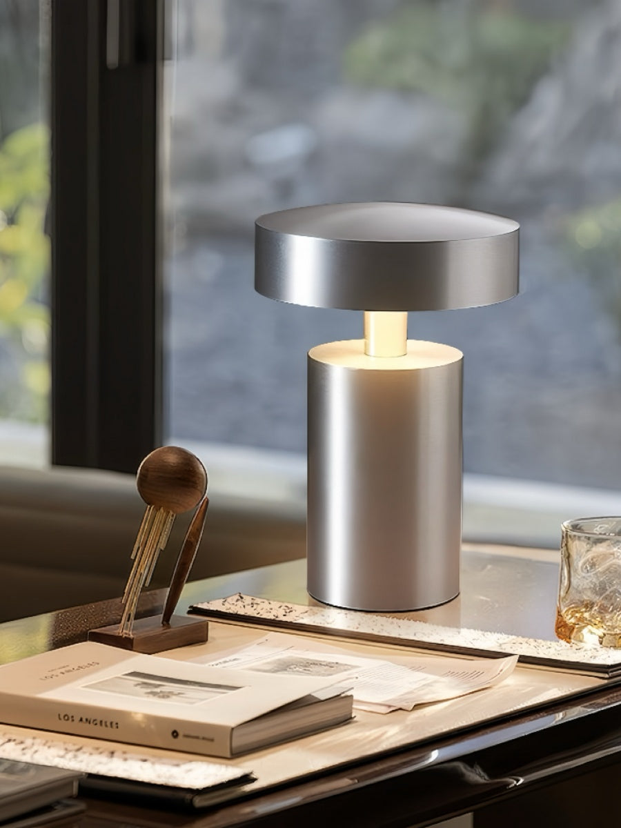 Danish Column Table Lamp – Wireless, Portable, Touch Control, Adjustable Brightness
