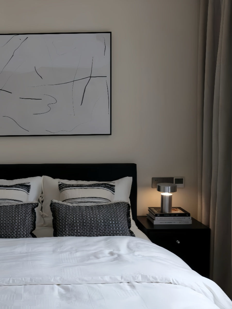 Danish Column Table Lamp – Wireless, Portable, Touch Control, Adjustable Brightness