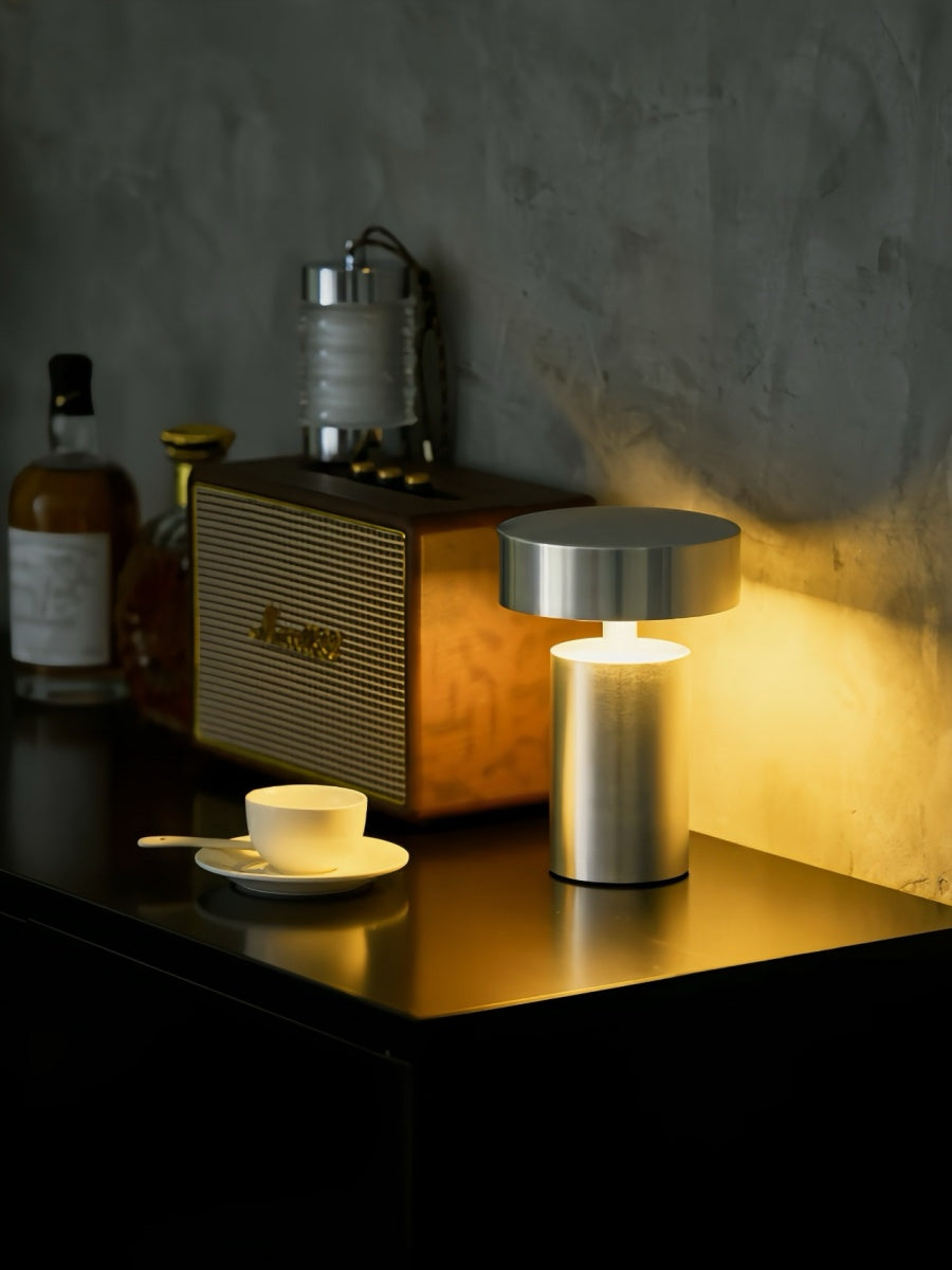 Danish Column Table Lamp – Wireless, Portable, Touch Control, Adjustable Brightness