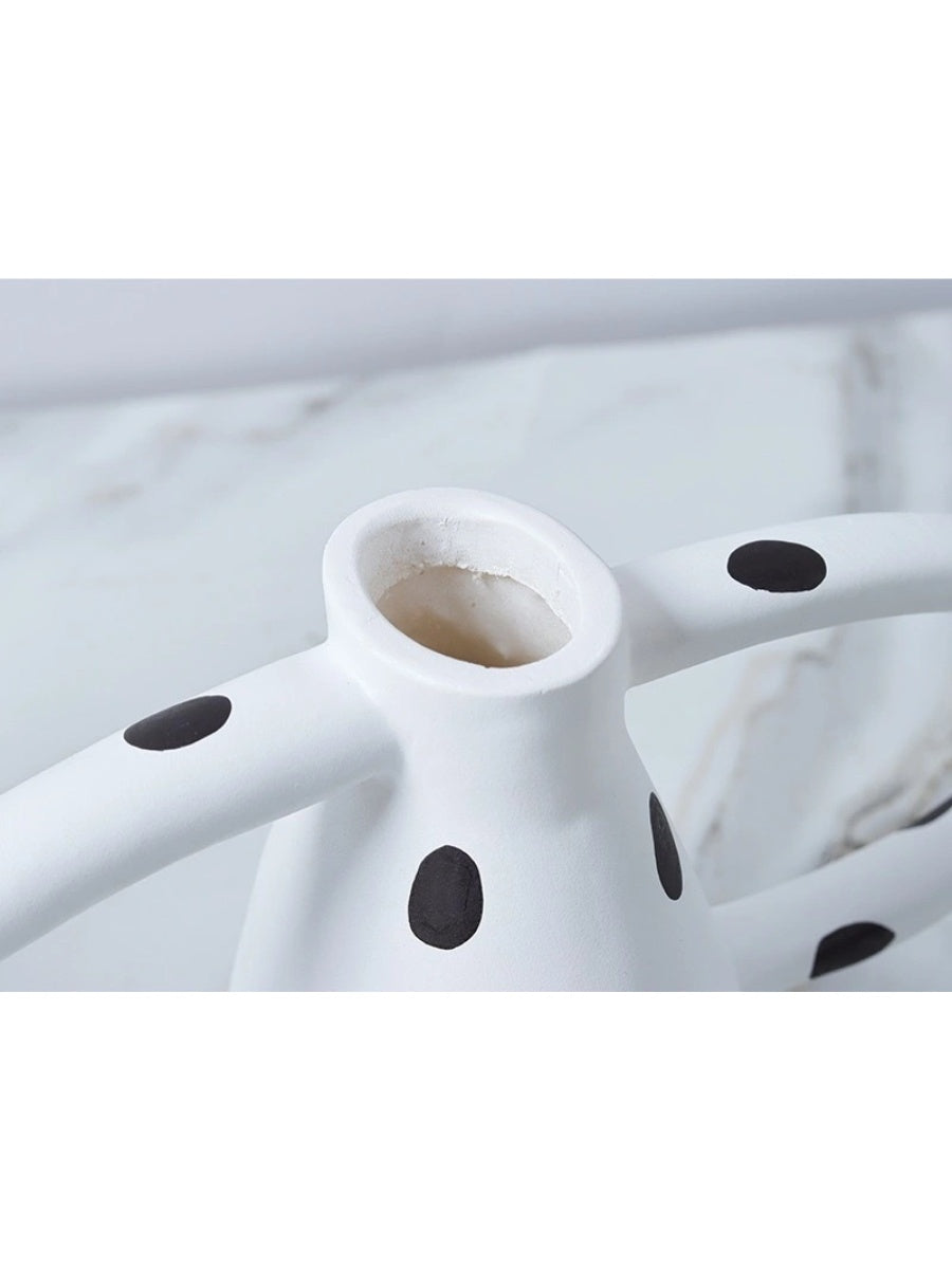 Creative Dual Handle Polka Dot Vase - Chic Chambers