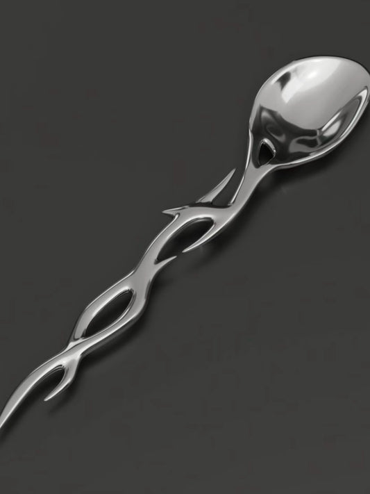 Silver Spine Inspired Flatware Set 3PCS Cyber Inspired Gift Set - Chic Chambers