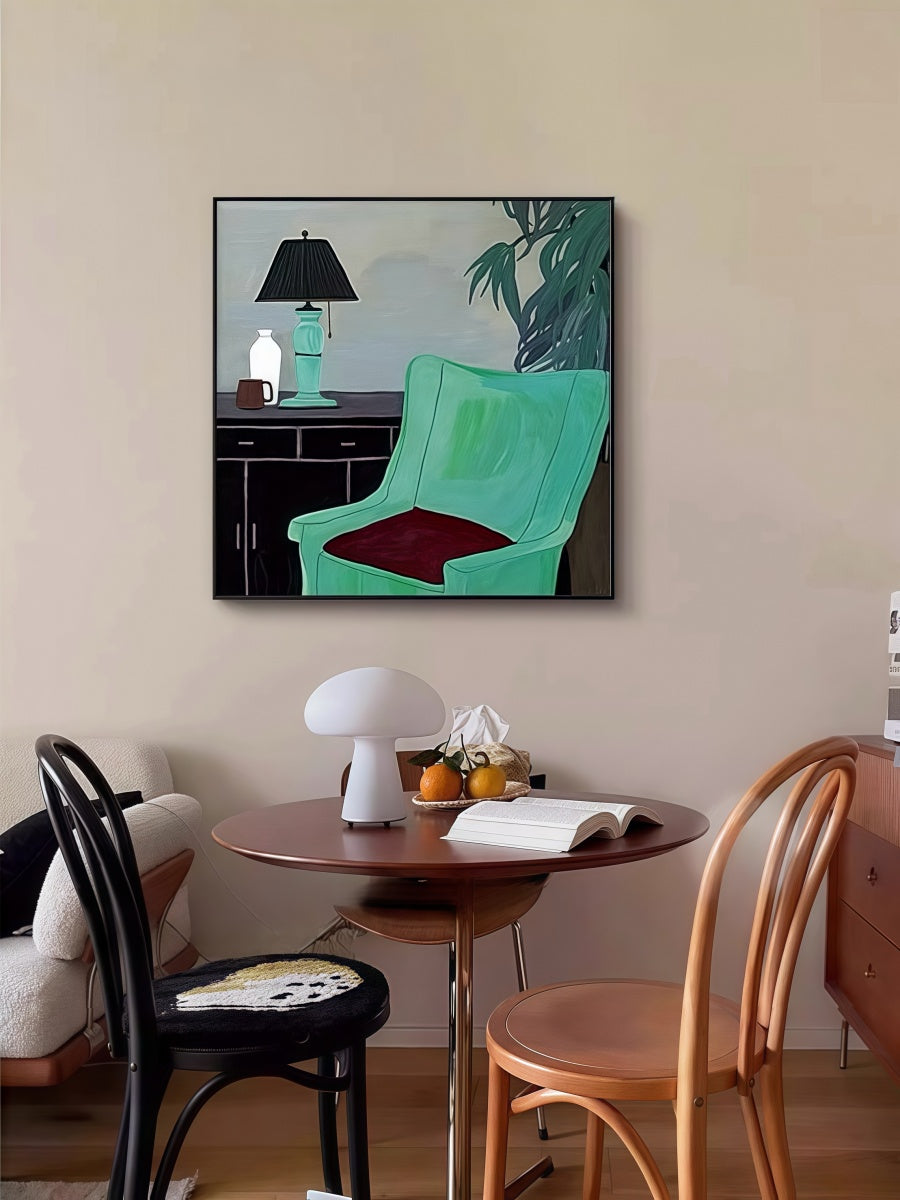 Artistic Canvas Wall Art with Black Frame – People Pets and Everyday Moments 40*40 CM/50*50 MM - Chic Chambers