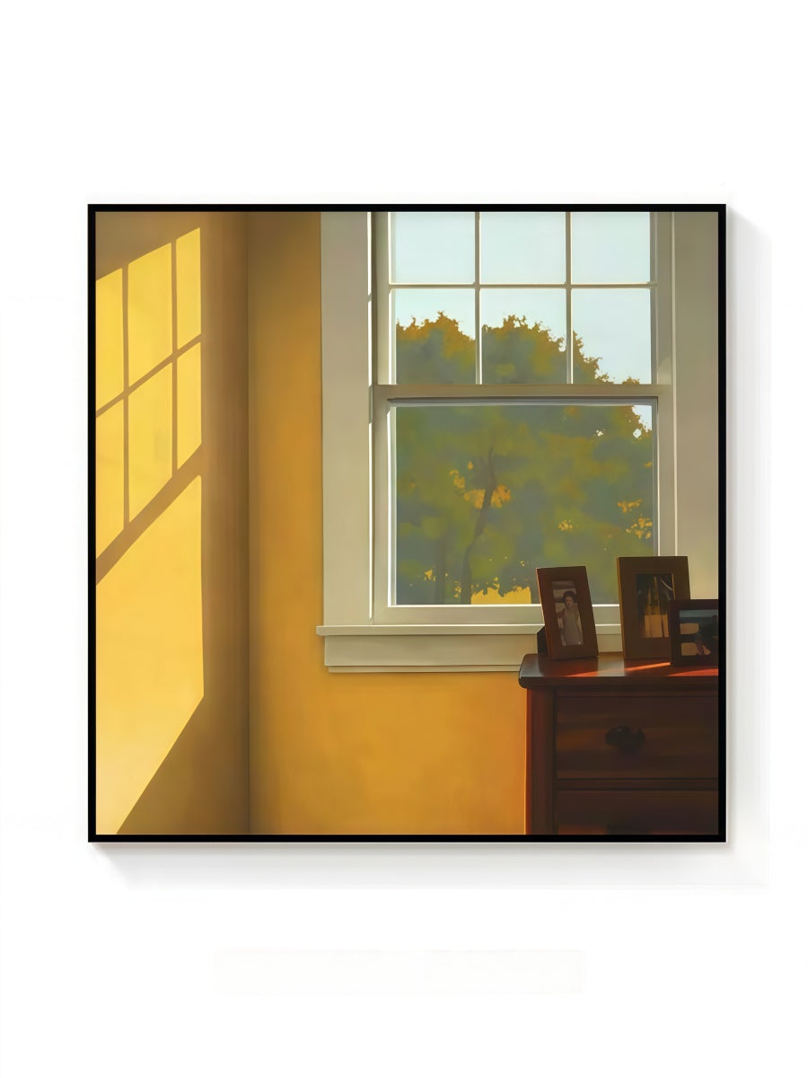 Atmospheric Interior Canvas Art Collection with Black Frame – Light and Space Series 40*40 CM/50*50 MM - Chic Chambers