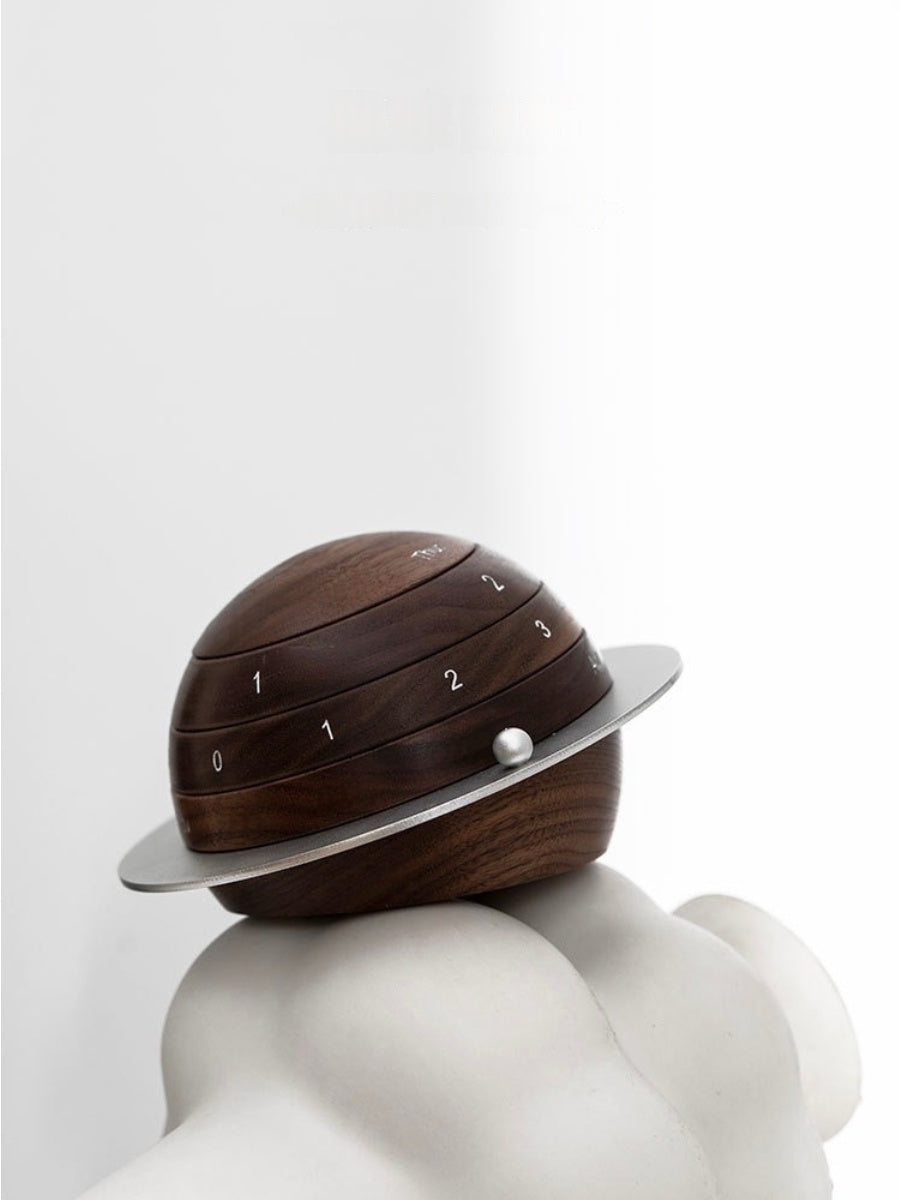 Walnut Planet Desktop Calendar – A Sculptural Planet That Tells Time for Your Desk and Mind - Chic Chambers