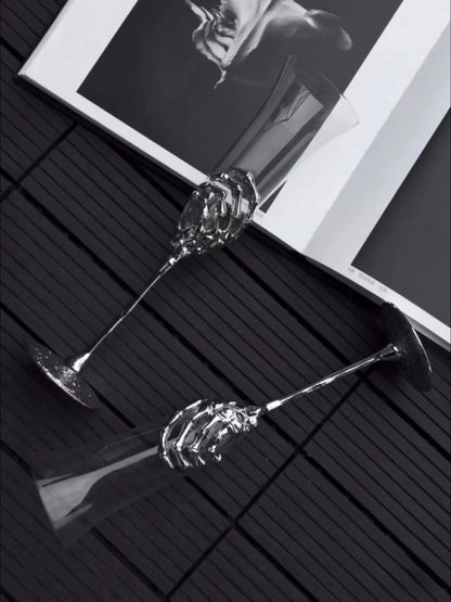 Skeleton Hand Champagne Flutes - Set of Two - Chic Chambers