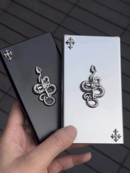 Designer Snake Motif Handmade Cigarette Case Sculpture - Chic Chambers