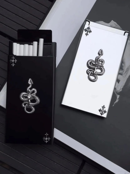 Designer Snake Motif Handmade Cigarette Case Sculpture - Chic Chambers