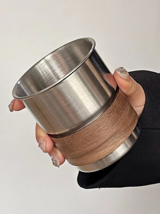 Stainless Steel & Wood Insulated Cup - Chic Chambers