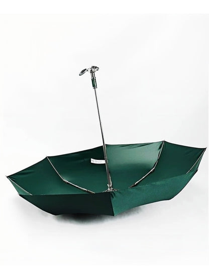 Florence Green Bunny Umbrella with Sculpted Zinc Handle and UV Protection - Chic Chambers