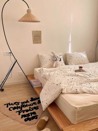 French Style Heart Shaped Letter Rug - Chic Chambers