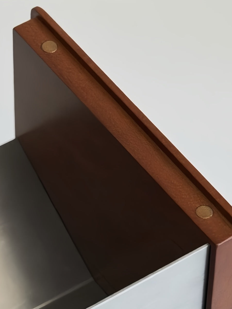 Stainless Steel and Cherry Wood Tissue Box - Chic Chambers