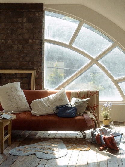French Style Heart Shaped Letter Rug - Chic Chambers
