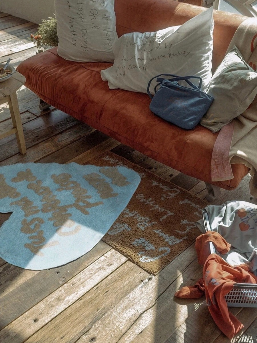 French Style Heart Shaped Letter Rug - Chic Chambers