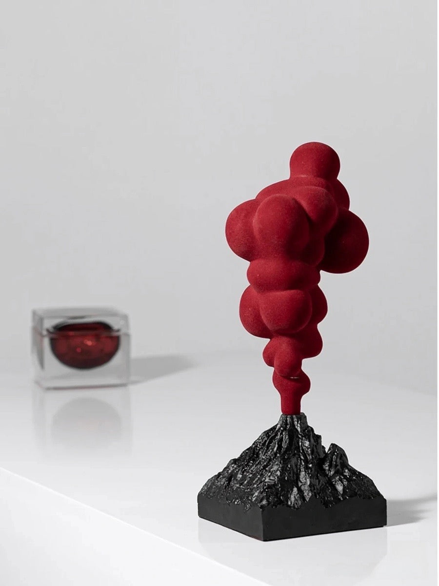 Volcanic Eruption Sculpture Italian Minimalist Resin Decor - Chic Chambers